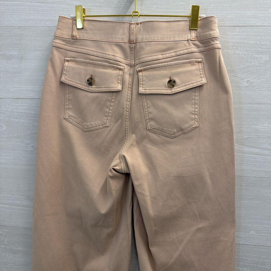 Spanx Pink Wide Leg Pull On Pants Large