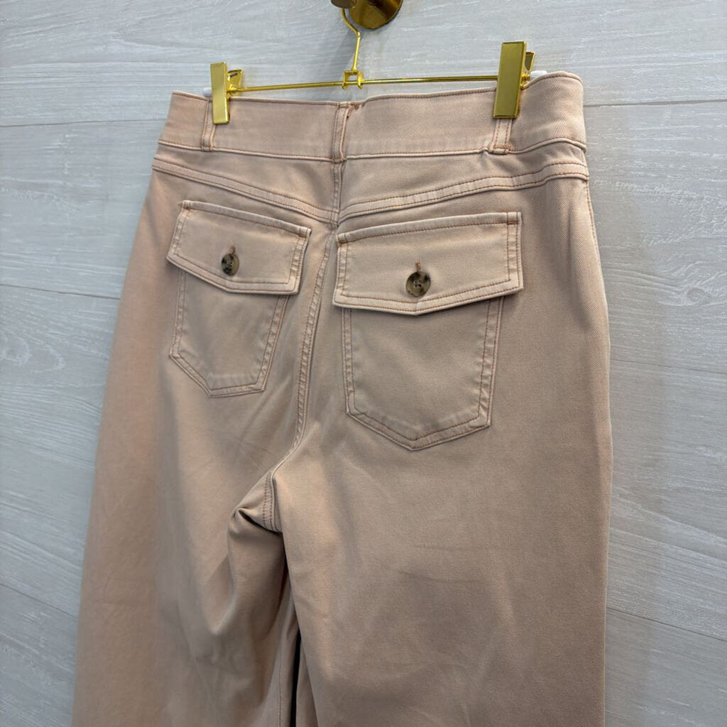 Spanx Pink Wide Leg Pull On Pants Large