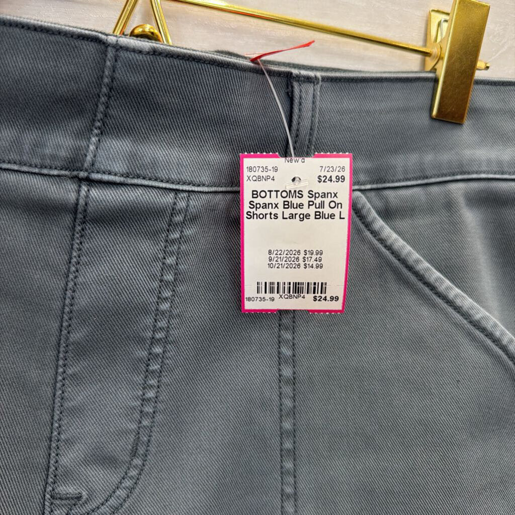 Spanx Blue Pull On Shorts Large