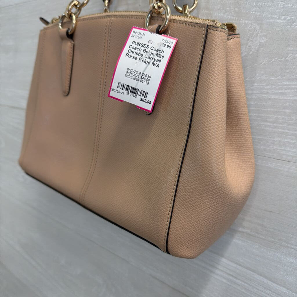 Coach Beige Mini Christie Carryall Purse