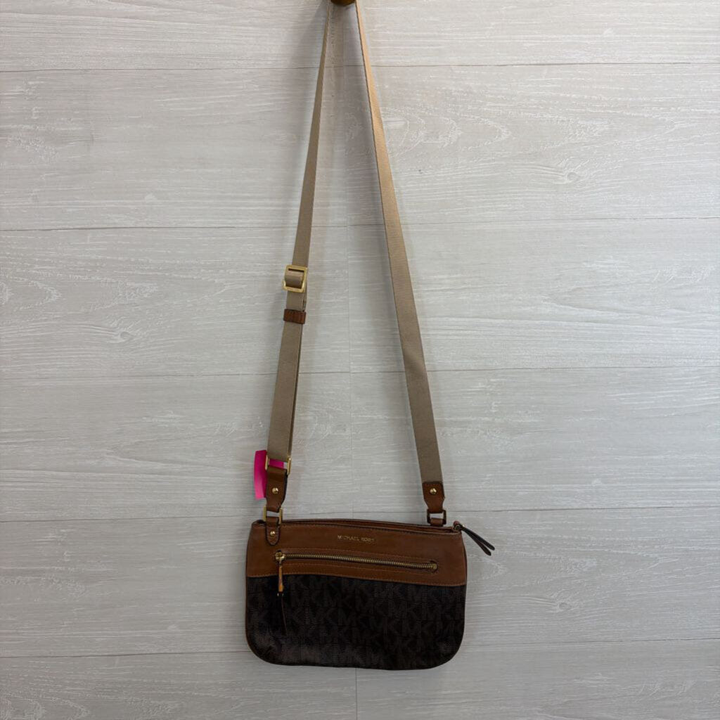 Michael Kors Brown Jet Set Sport East West Crossbody Purse