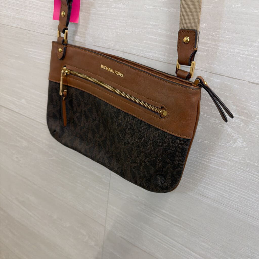 Michael Kors Brown Jet Set Sport East West Crossbody Purse