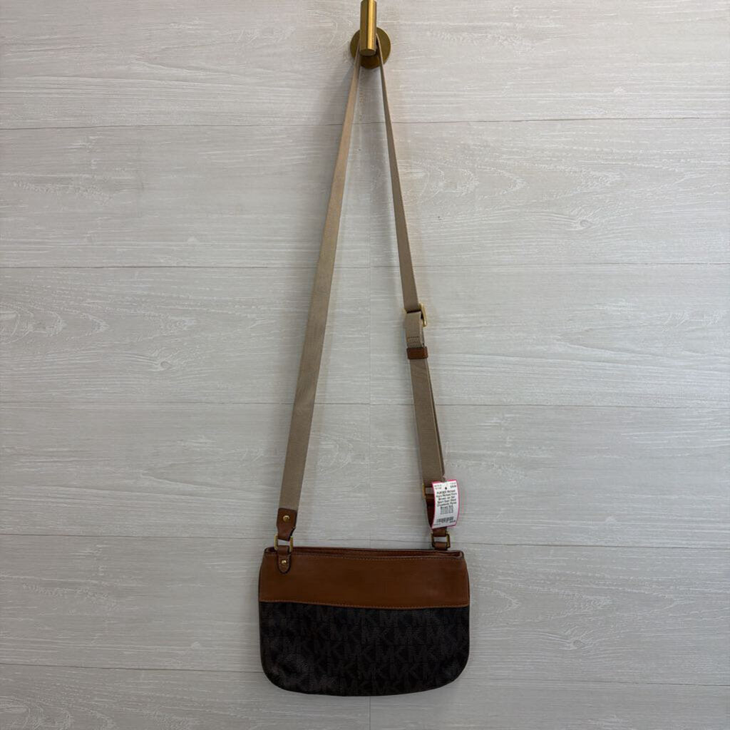 Michael Kors Brown Jet Set Sport East West Crossbody Purse