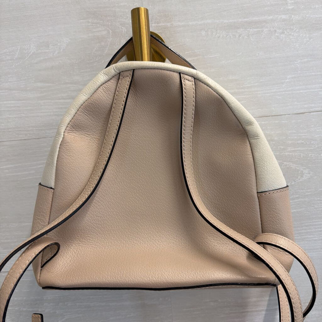 Kate Spade Beige/ White Leather Sammi Backpack