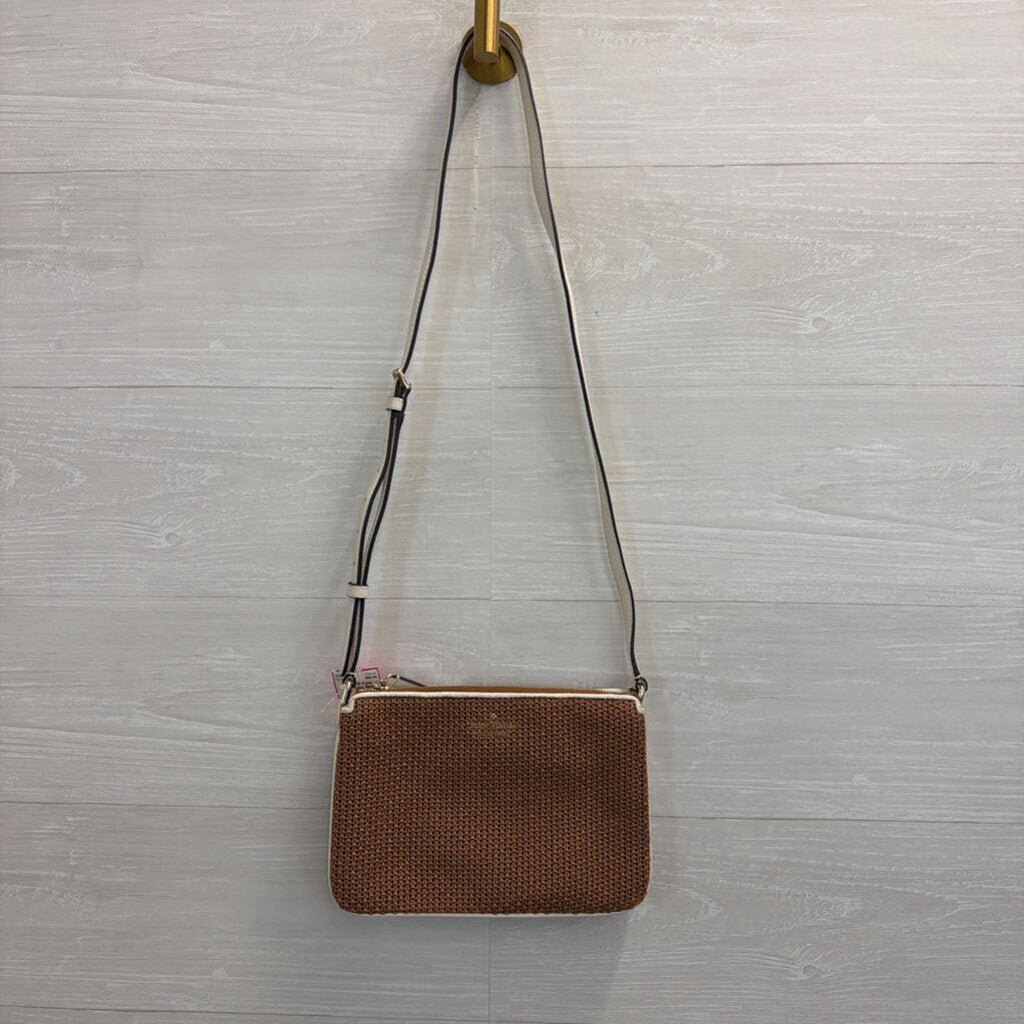 Kate Spade Jackson Straw Triple Gusset Crossbody Purse
