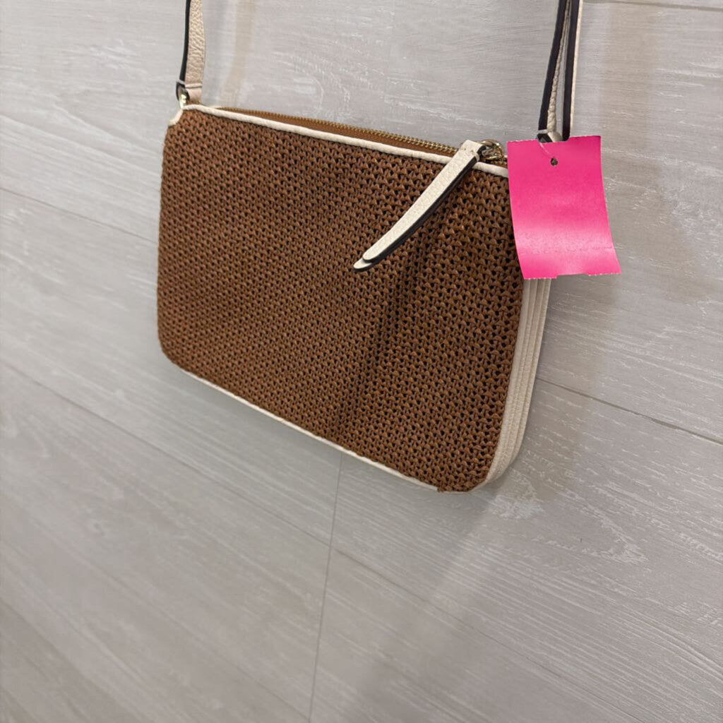 Kate Spade Jackson Straw Triple Gusset Crossbody Purse