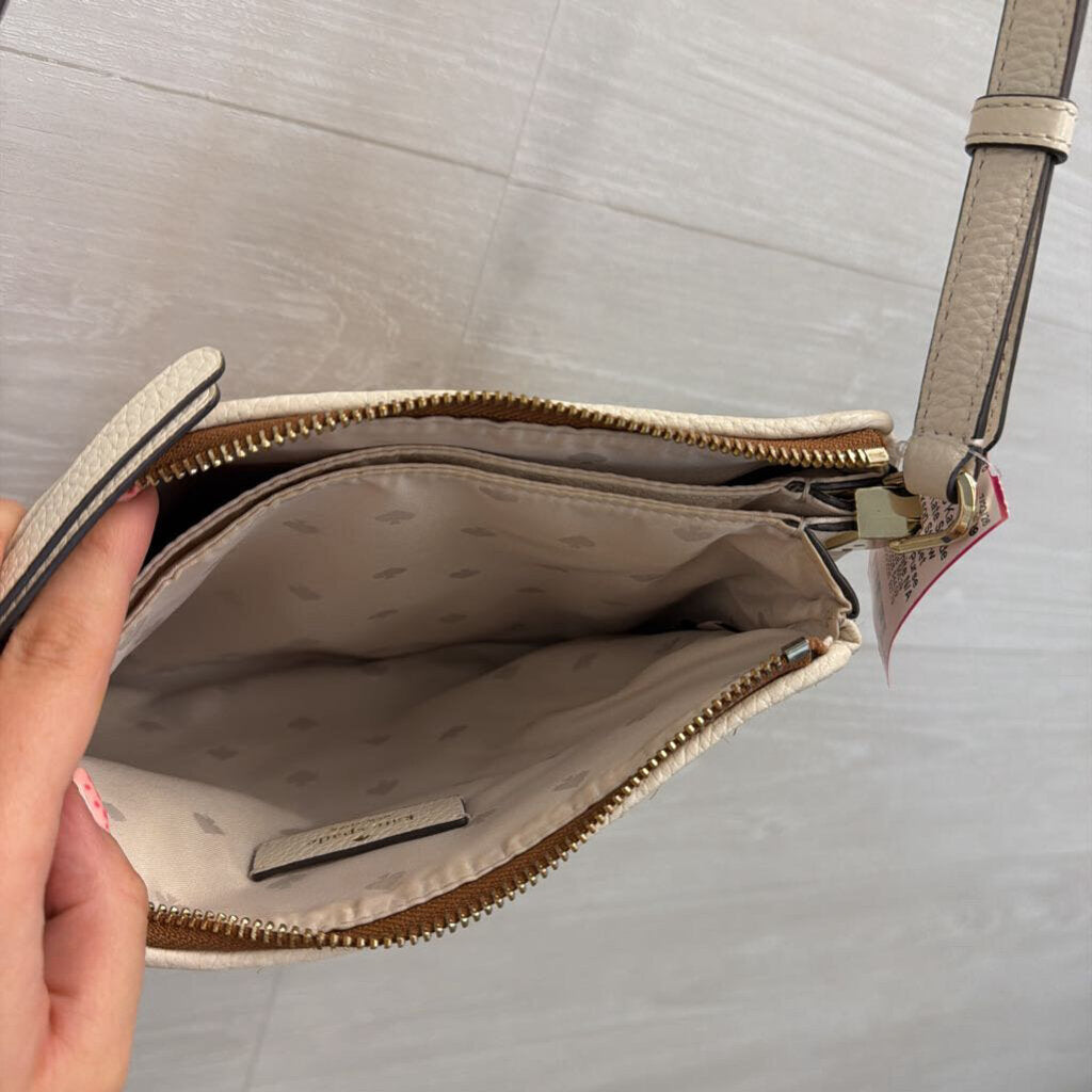 Kate Spade Jackson Straw Triple Gusset Crossbody Purse