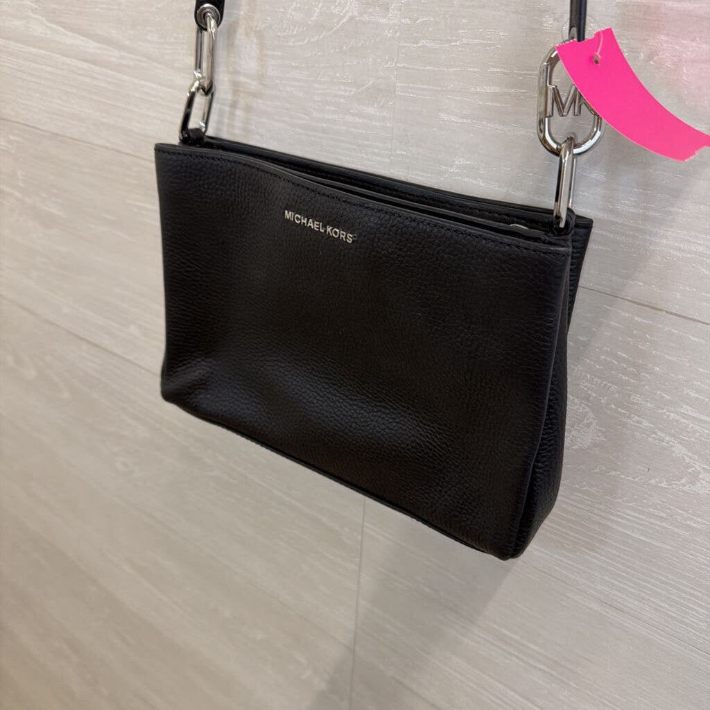 Michael Kors Black Pebbled Leather Crossbody Purse