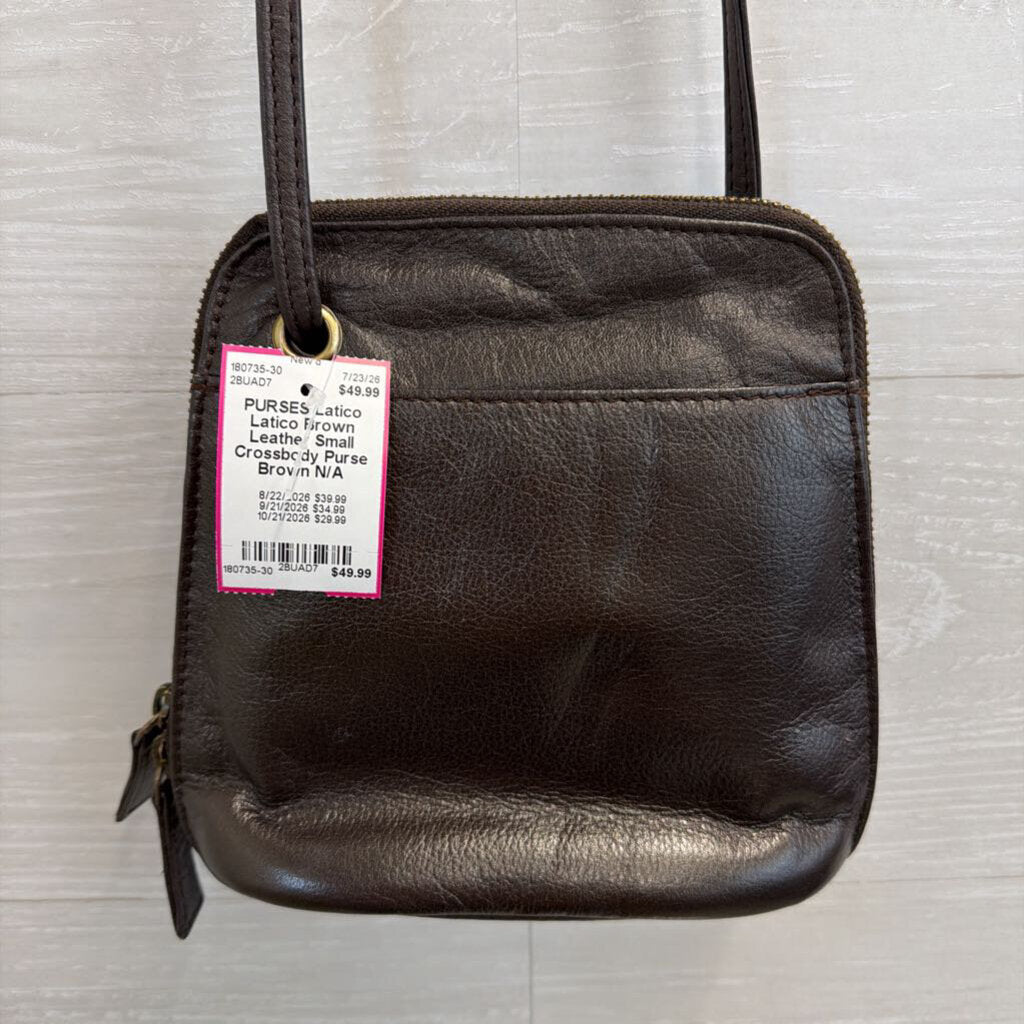 Latico Brown Leather Small Crossbody Purse