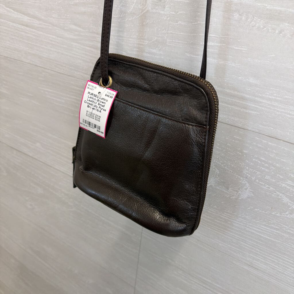Latico Brown Leather Small Crossbody Purse