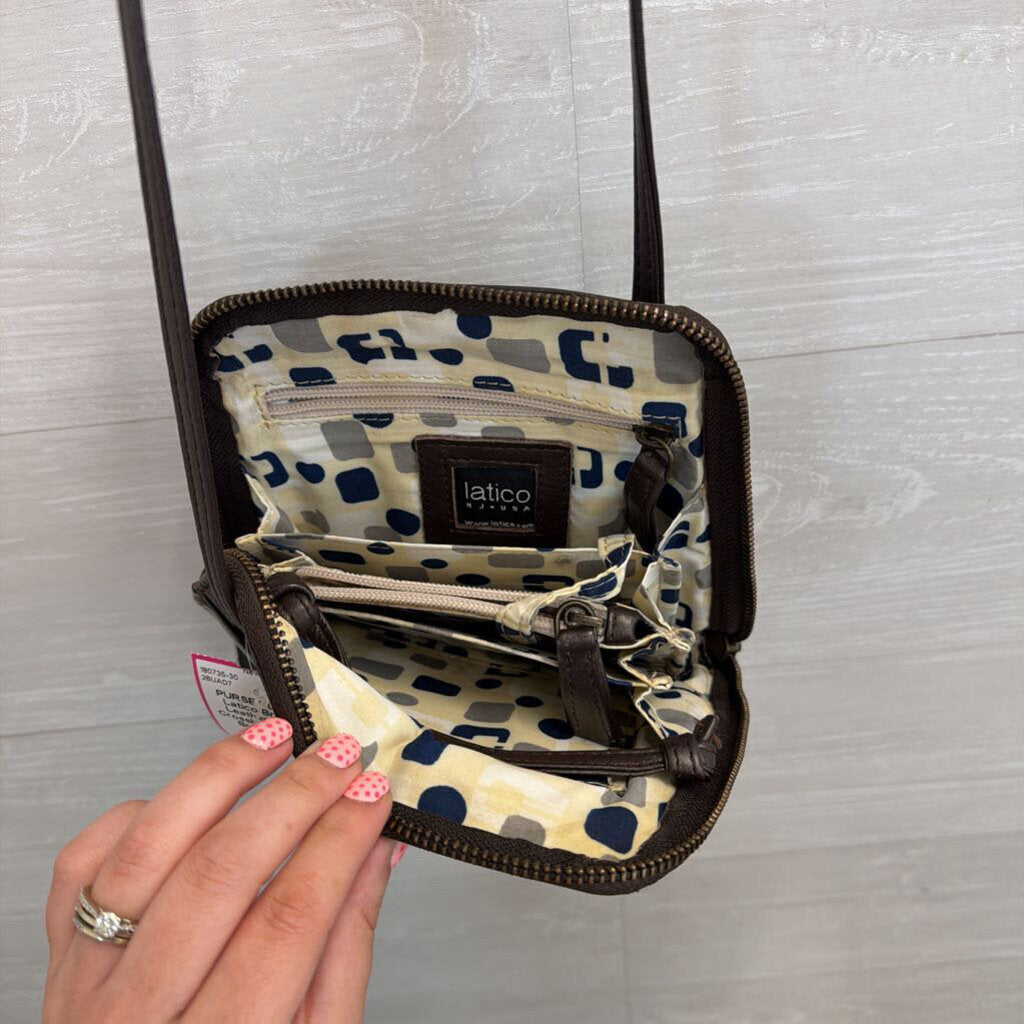 Latico Brown Leather Small Crossbody Purse