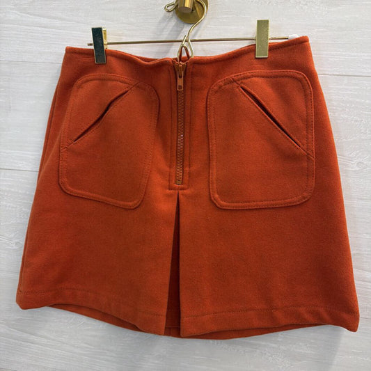 Gap Orange Front Pocket/ Zip Mini Skirt 6