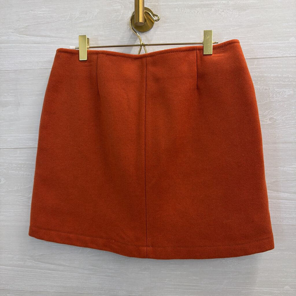 Gap Orange Front Pocket/ Zip Mini Skirt 6
