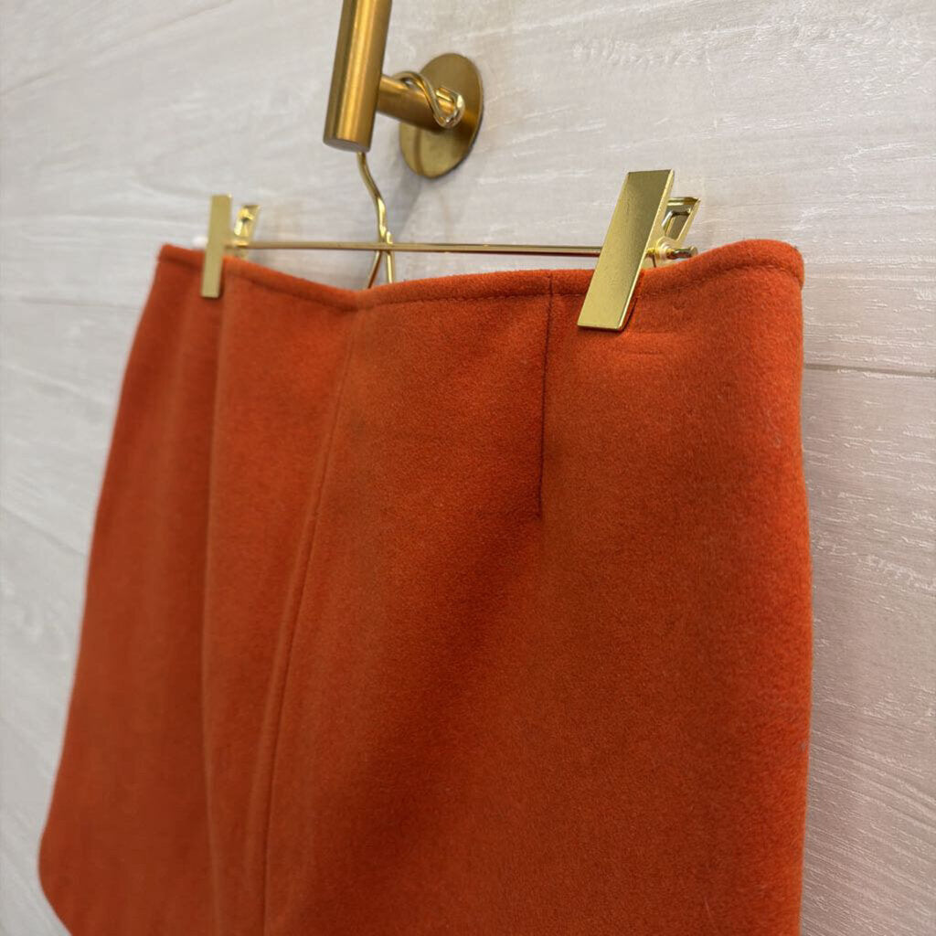 Gap Orange Front Pocket/ Zip Mini Skirt 6