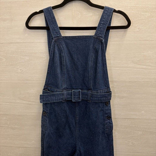 Madewell Dark Wash Denim Belted Wide Leg Jumpsuit 00