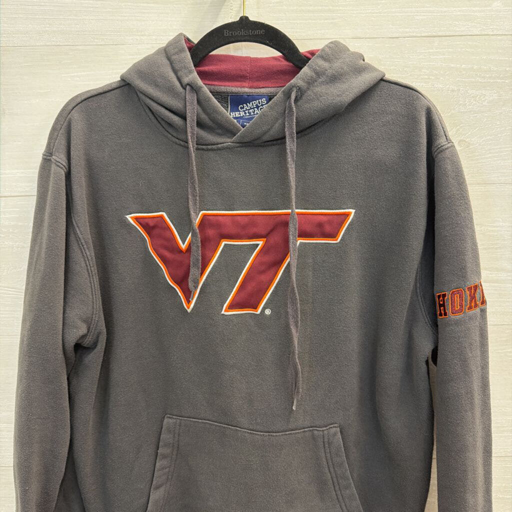 Campus Heritage Grey Virginia Tech Hoodie Small