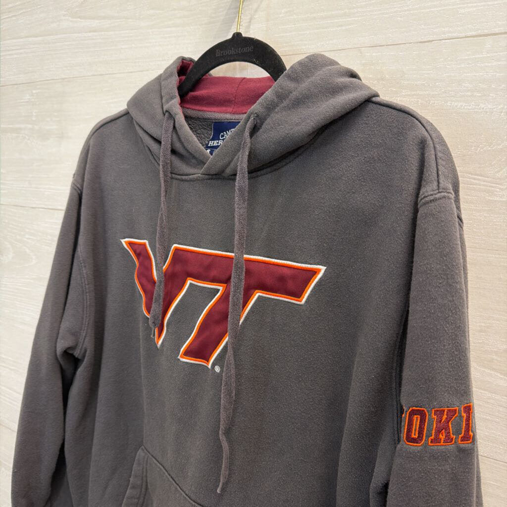 Campus Heritage Grey Virginia Tech Hoodie Small