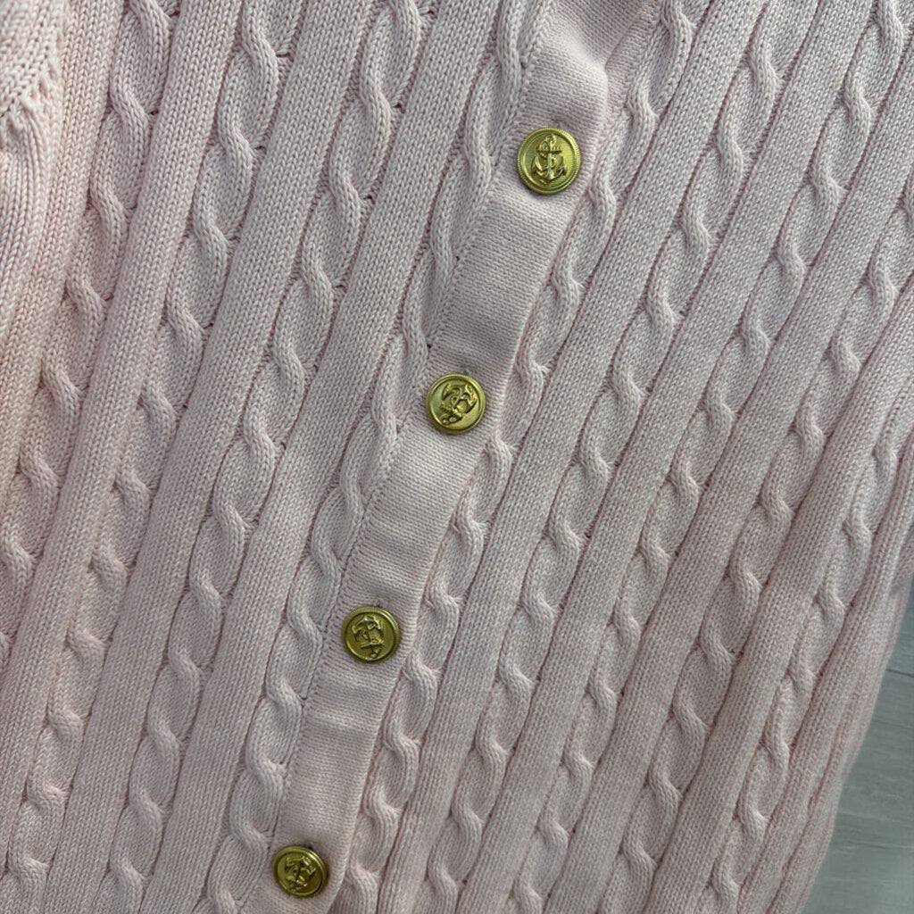 Free Assembly Pink Knit Short Sleeve Cardigan Sweater Small