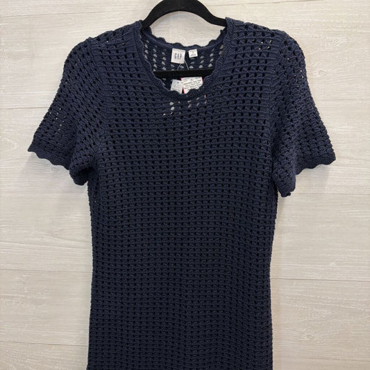 Gap Navy Open Knit Short Sleeve Dress Small