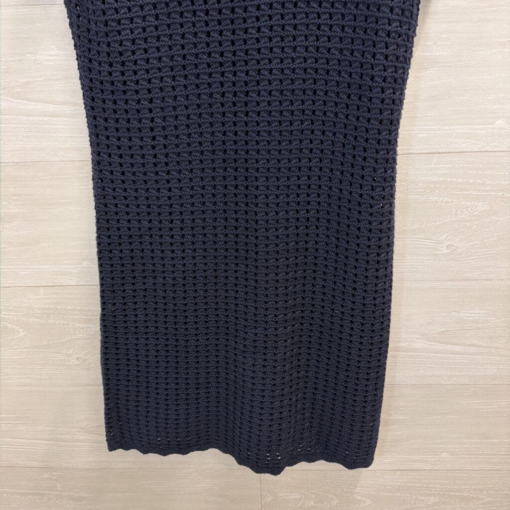 Gap Navy Open Knit Short Sleeve Dress Small