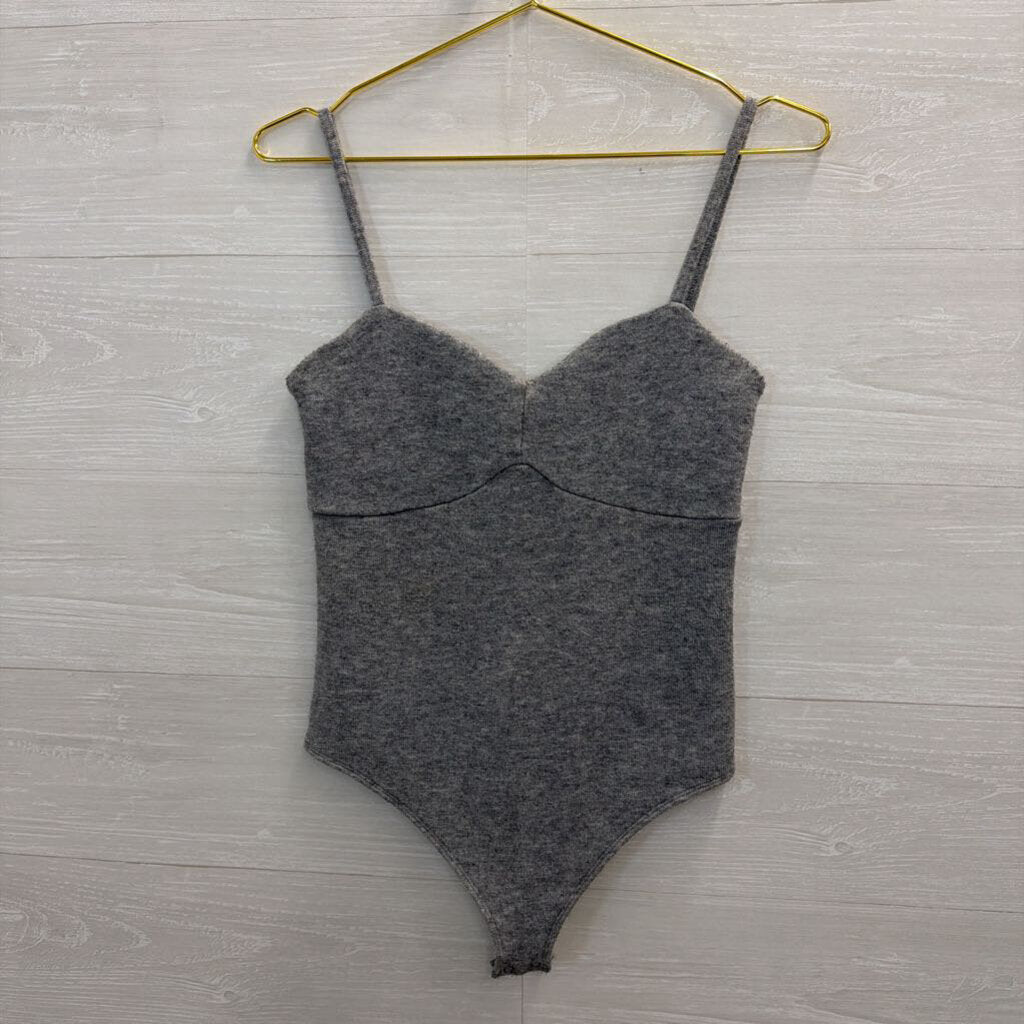 Express Grey Soft Bodysuit Small