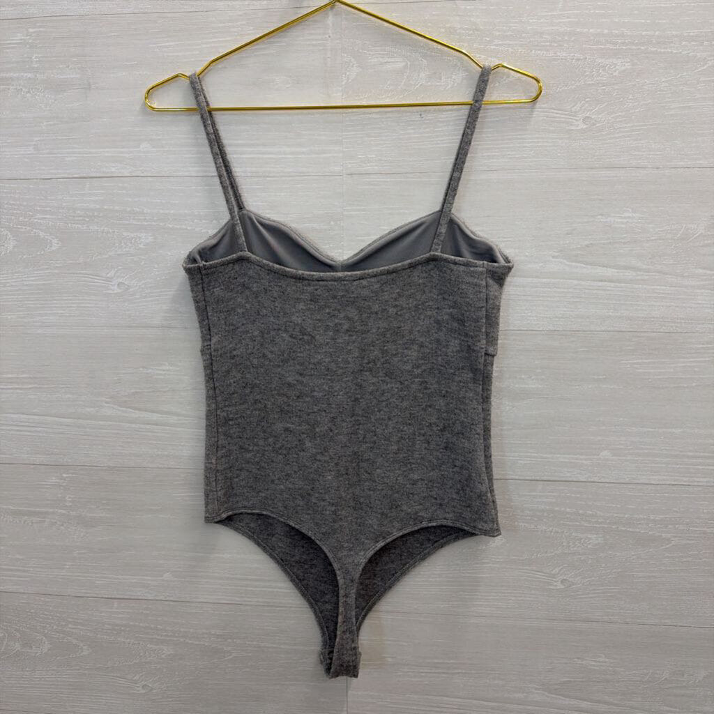 Express Grey Soft Bodysuit Small