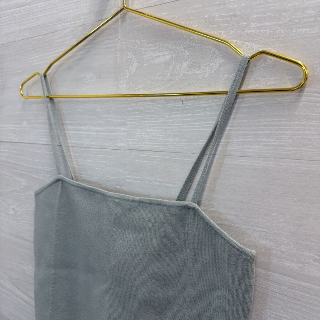 Express Grey Cropped Tank Top Small