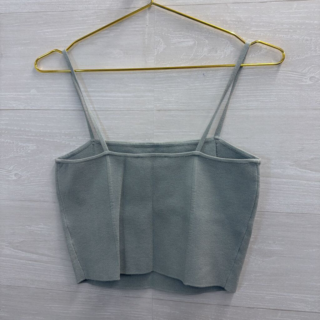 Express Grey Cropped Tank Top Small