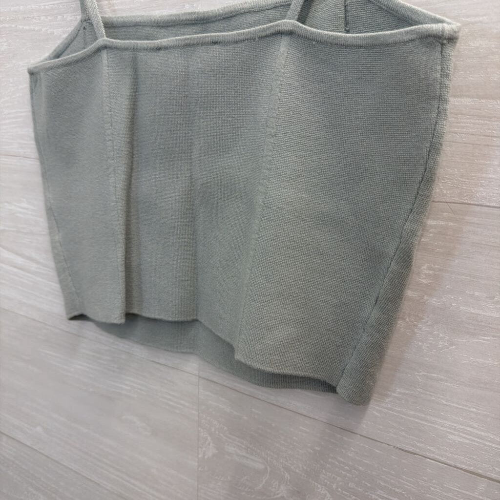 Express Grey Cropped Tank Top Small