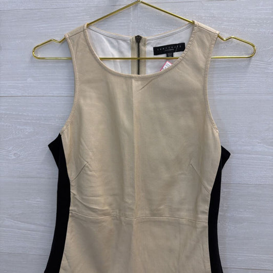 Cream Faux Leather Tank Extra Small