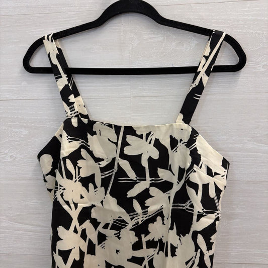 Banana Republic White/ Black Print Tank Top Small