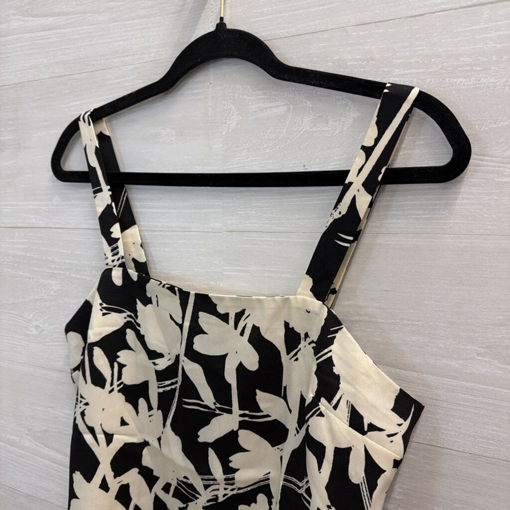 Banana Republic White/ Black Print Tank Top Small