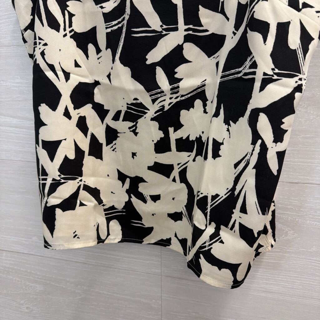 Banana Republic White/ Black Print Tank Top Small