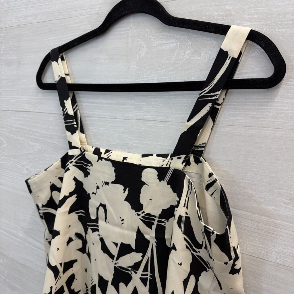 Banana Republic White/ Black Print Tank Top Small