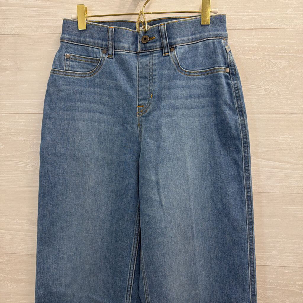 Spanx Light Wash Wide Leg Denim Jeans Medium