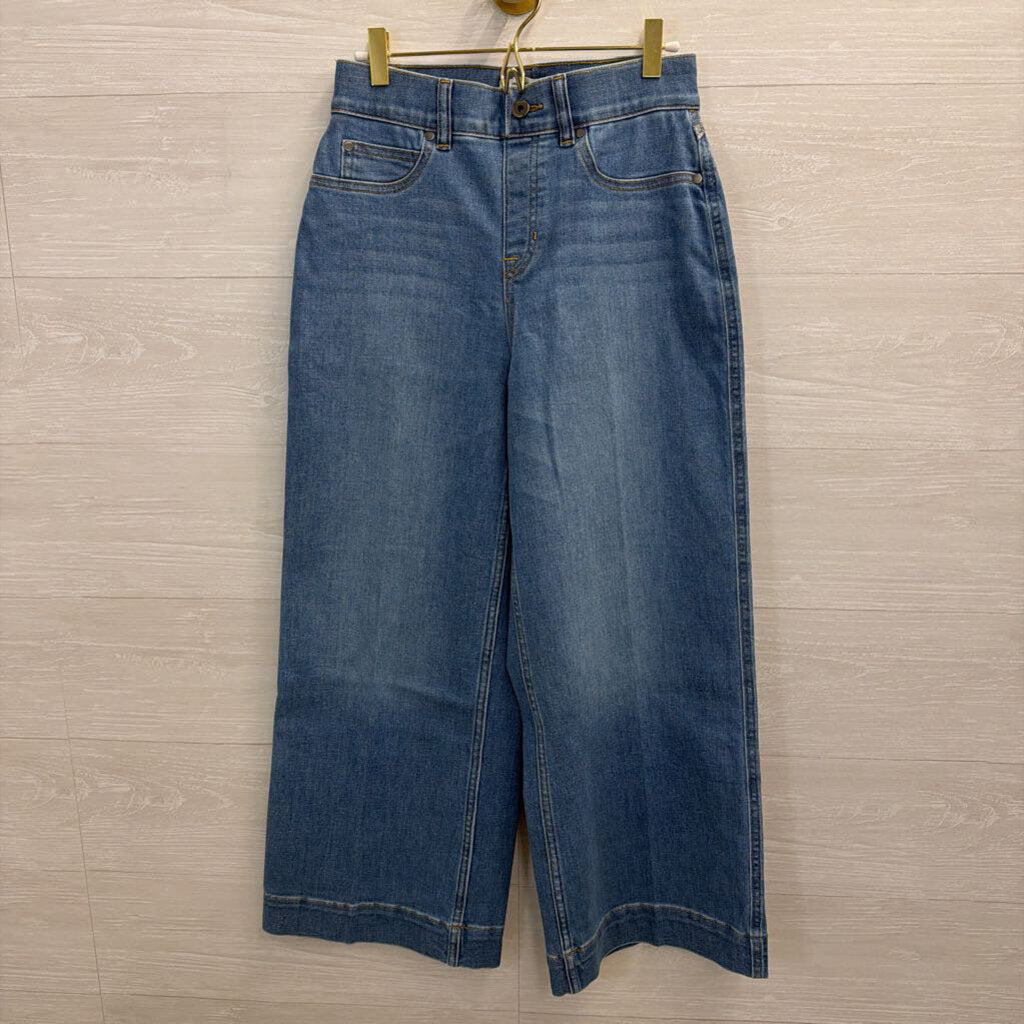 Spanx Light Wash Wide Leg Denim Jeans Medium