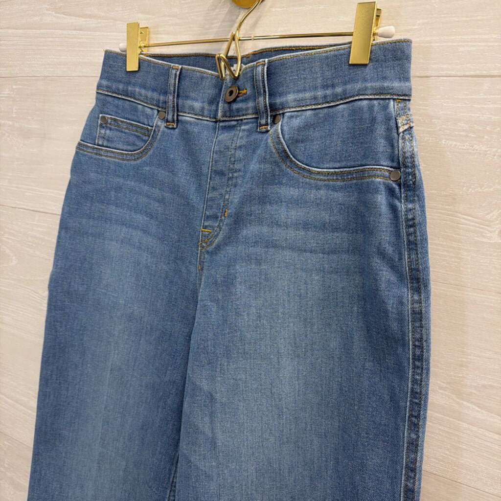 Spanx Light Wash Wide Leg Denim Jeans Medium