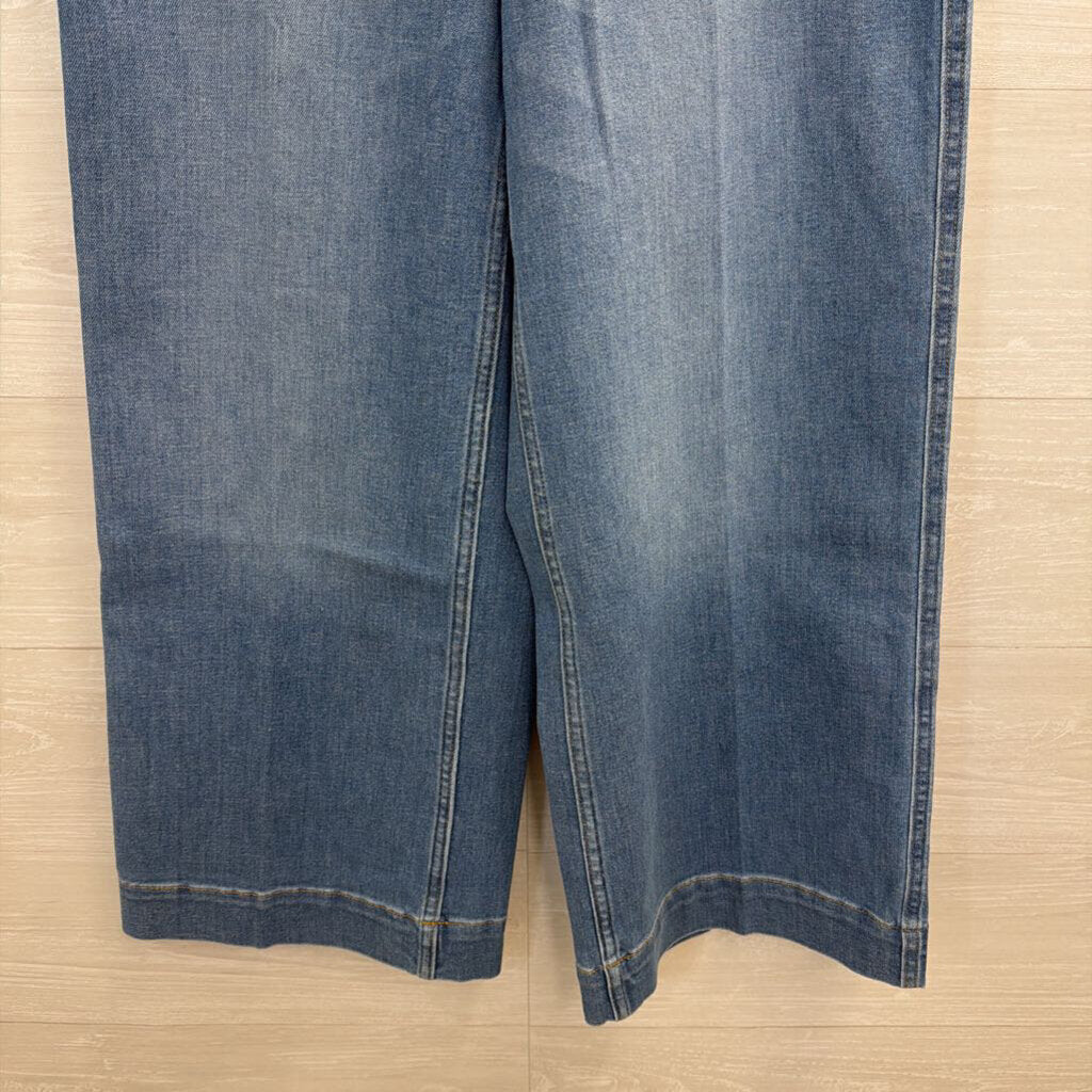 Spanx Light Wash Wide Leg Denim Jeans Medium