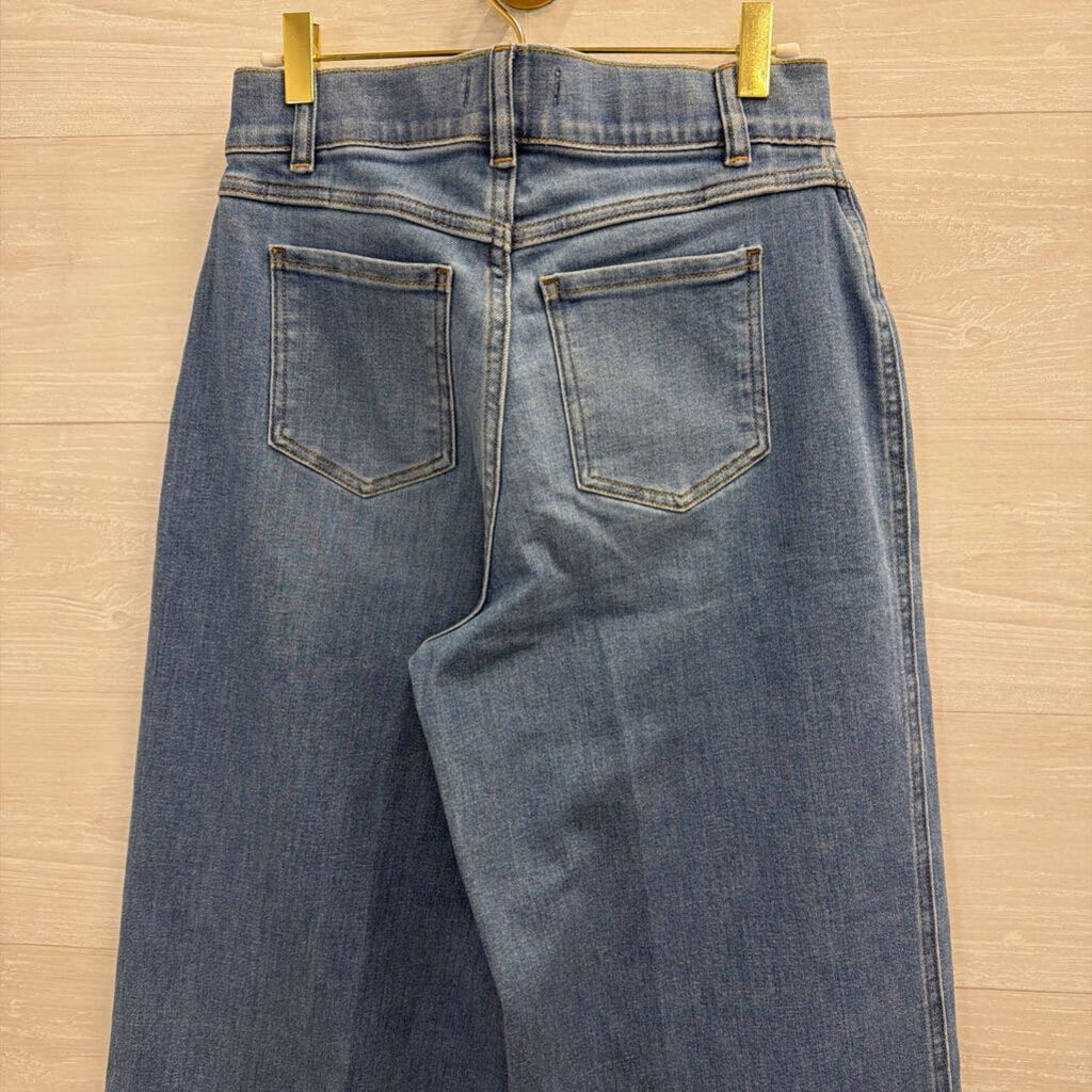 Spanx Light Wash Wide Leg Denim Jeans Medium