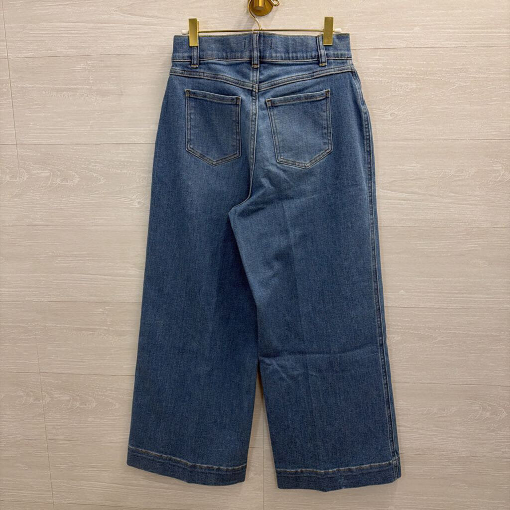 Spanx Light Wash Wide Leg Denim Jeans Medium