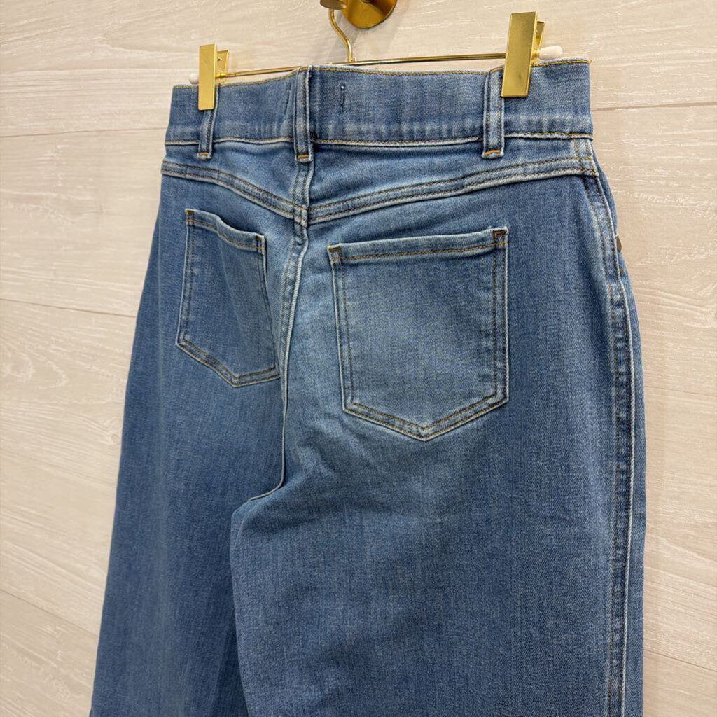 Spanx Light Wash Wide Leg Denim Jeans Medium