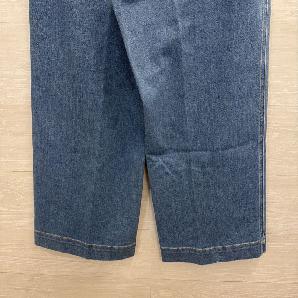 Spanx Light Wash Wide Leg Denim Jeans Medium