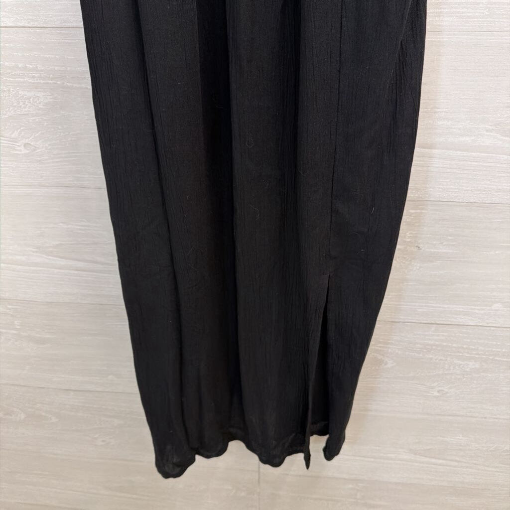 As U Wish Black/ Beige Squiggle Detail Midi Dress Medium