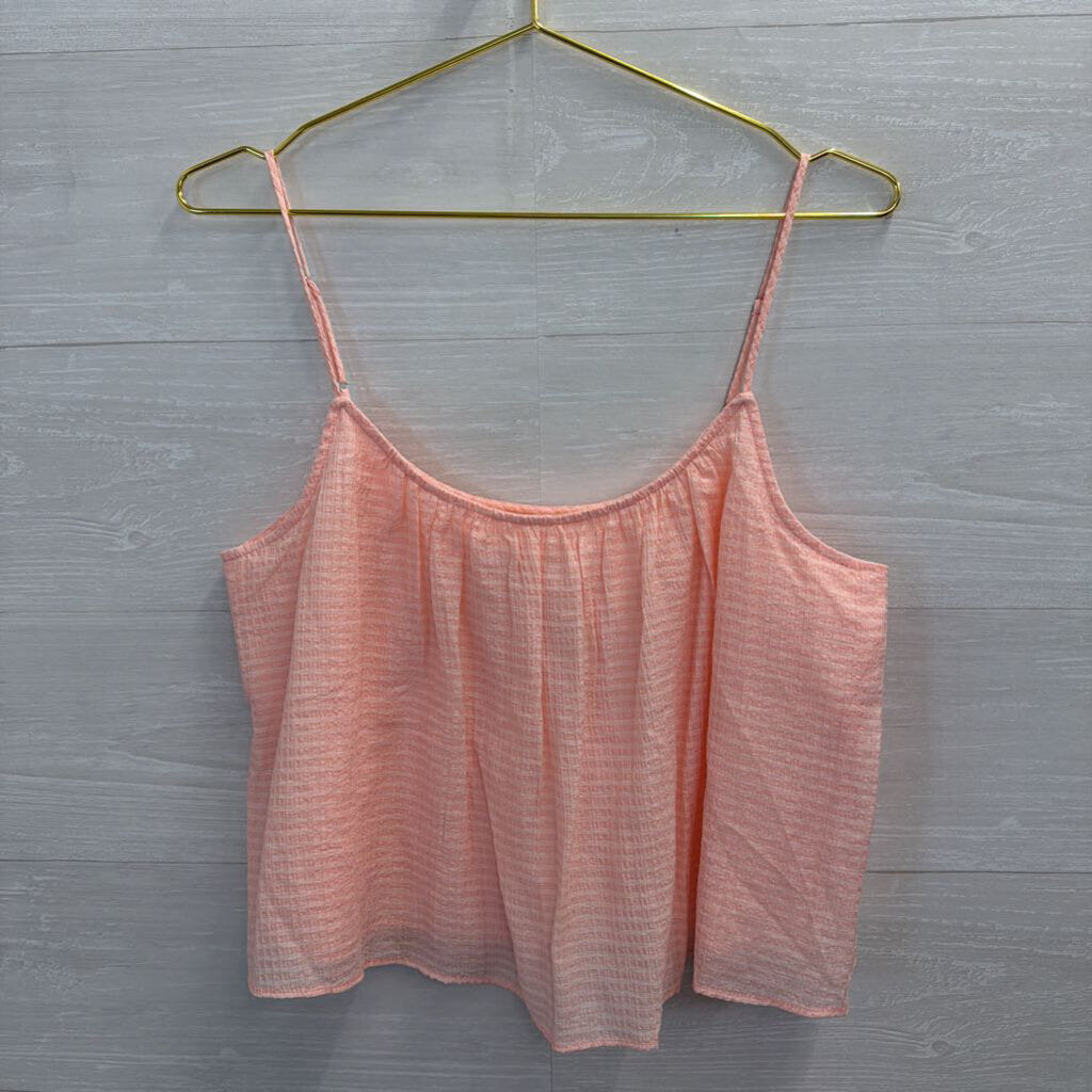 Banana Republic Pink Textured Cropped Tank Top Small