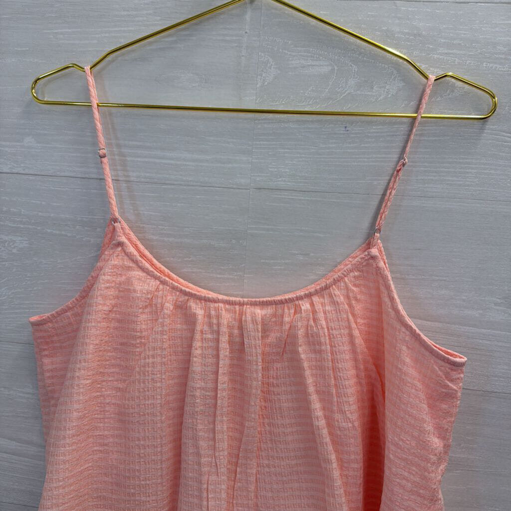 Banana Republic Pink Textured Cropped Tank Top Small