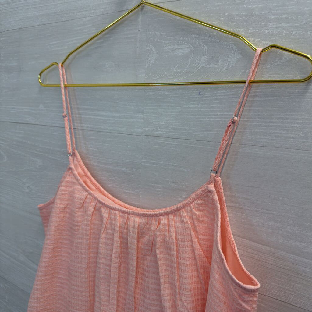 Banana Republic Pink Textured Cropped Tank Top Small