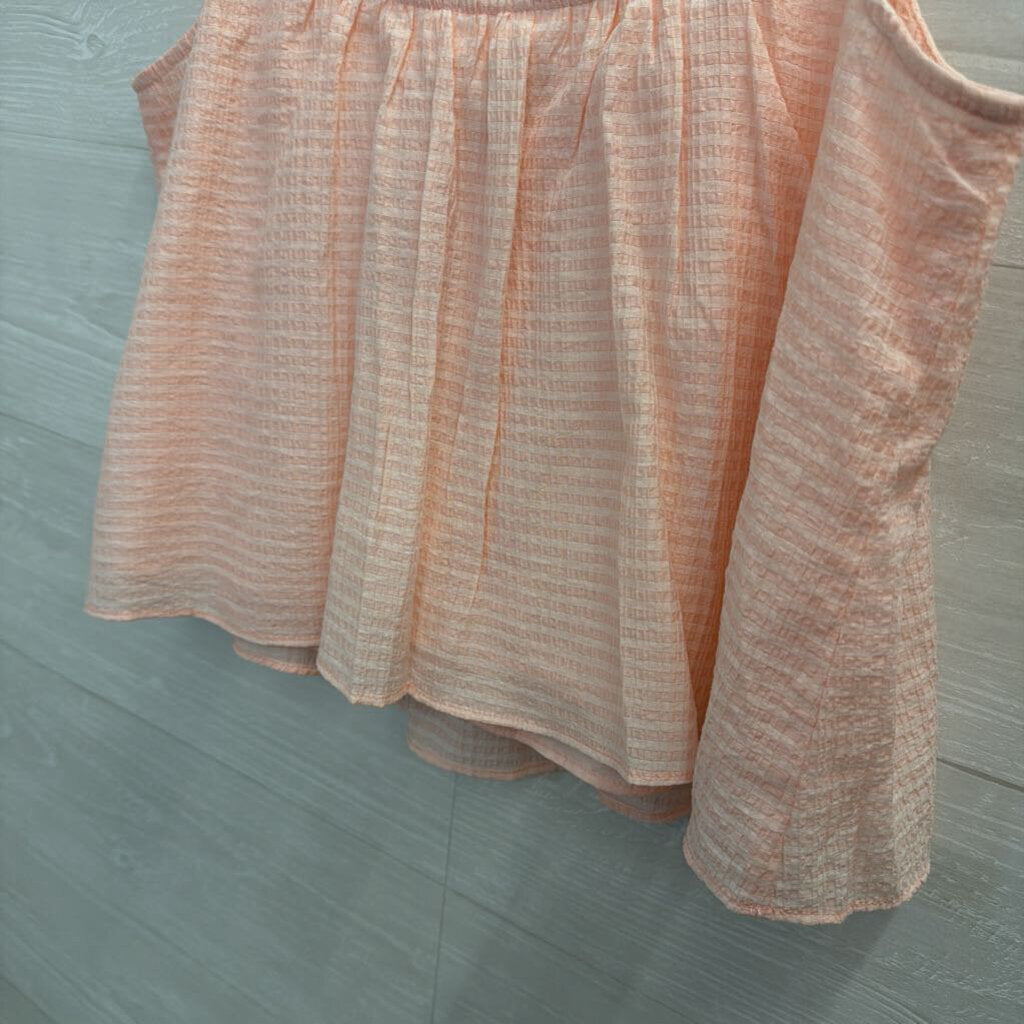 Banana Republic Pink Textured Cropped Tank Top Small