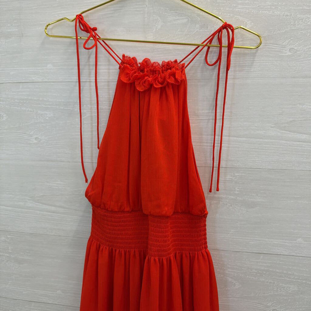 Banana Republic Red High Neck Dress Extra Small