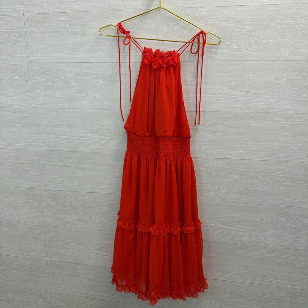 Banana Republic Red High Neck Dress Extra Small