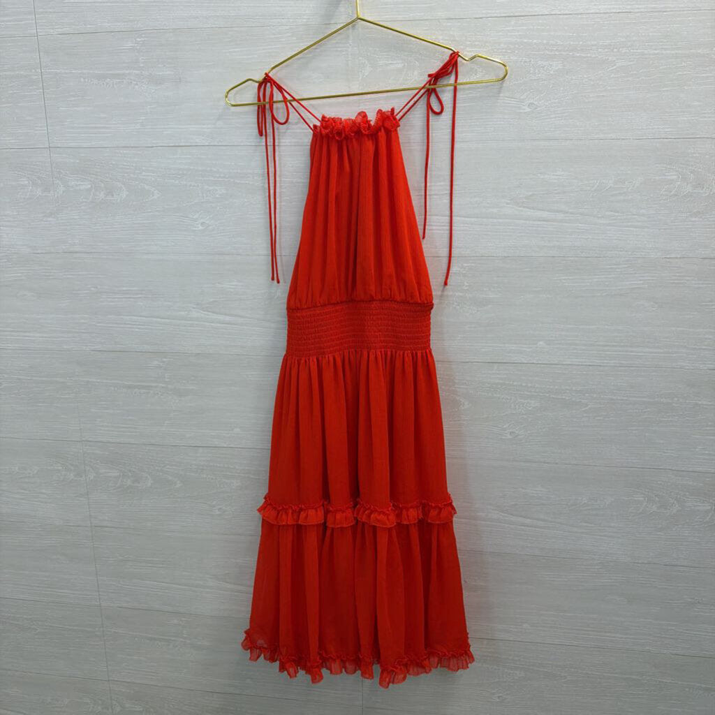 Banana Republic Red High Neck Dress Extra Small